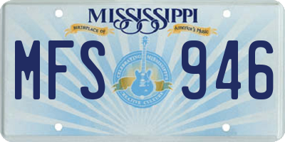 MS license plate MFS946
