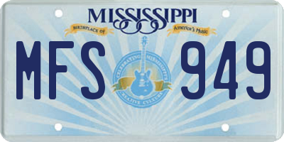 MS license plate MFS949