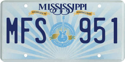 MS license plate MFS951