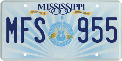 MS license plate MFS955