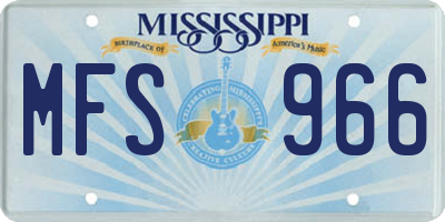MS license plate MFS966