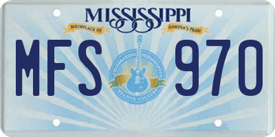 MS license plate MFS970