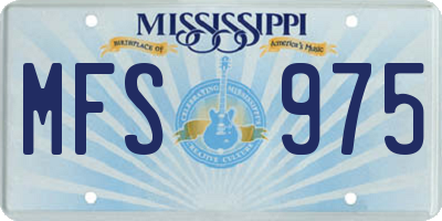 MS license plate MFS975