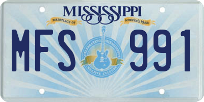 MS license plate MFS991