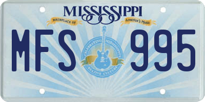 MS license plate MFS995