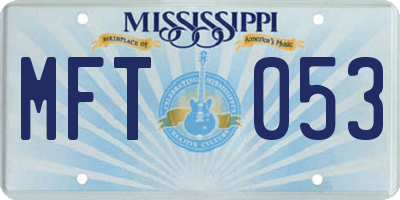 MS license plate MFT053