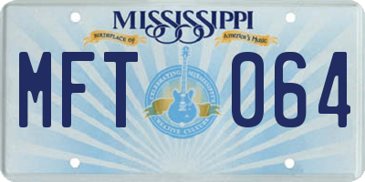 MS license plate MFT064