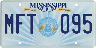 MS license plate MFT095
