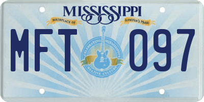MS license plate MFT097