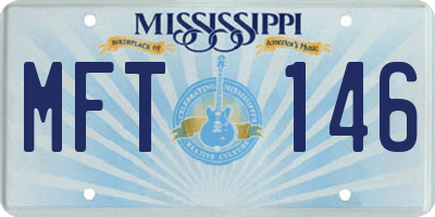 MS license plate MFT146