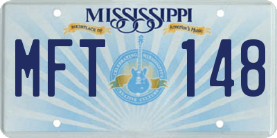 MS license plate MFT148