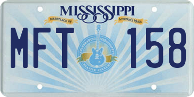 MS license plate MFT158
