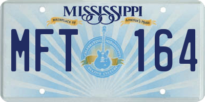 MS license plate MFT164