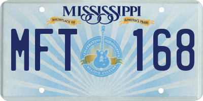 MS license plate MFT168