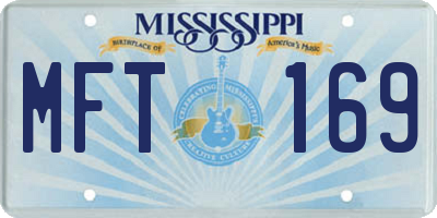 MS license plate MFT169
