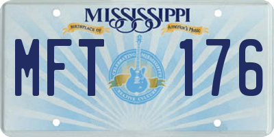 MS license plate MFT176