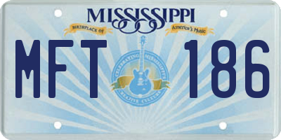 MS license plate MFT186