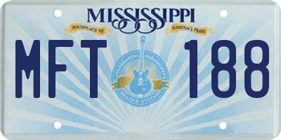 MS license plate MFT188