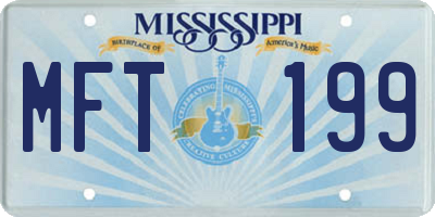 MS license plate MFT199