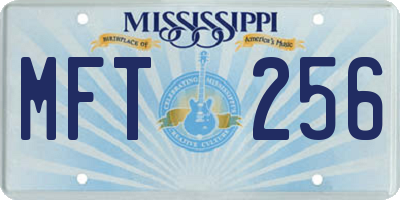 MS license plate MFT256
