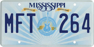 MS license plate MFT264