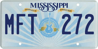 MS license plate MFT272