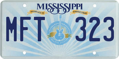 MS license plate MFT323