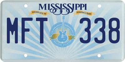 MS license plate MFT338