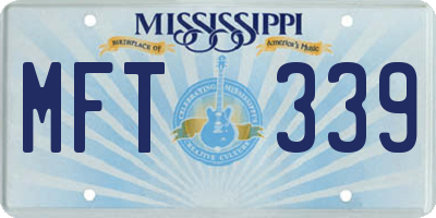 MS license plate MFT339