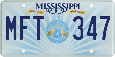 MS license plate MFT347