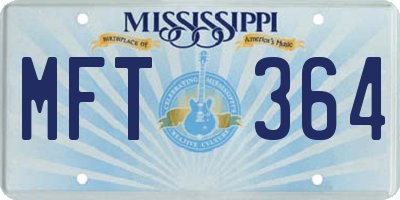 MS license plate MFT364