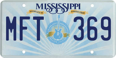 MS license plate MFT369