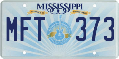 MS license plate MFT373