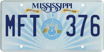 MS license plate MFT376