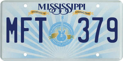 MS license plate MFT379