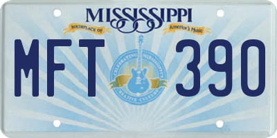 MS license plate MFT390