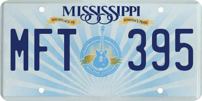 MS license plate MFT395
