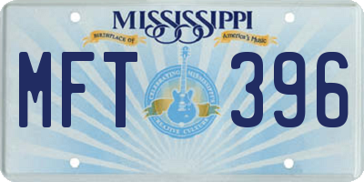 MS license plate MFT396