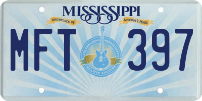 MS license plate MFT397