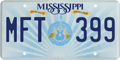 MS license plate MFT399