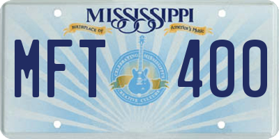 MS license plate MFT400