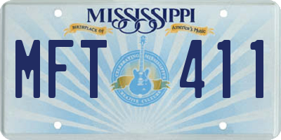 MS license plate MFT411