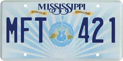 MS license plate MFT421