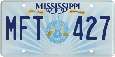 MS license plate MFT427