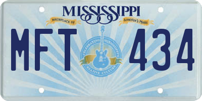 MS license plate MFT434