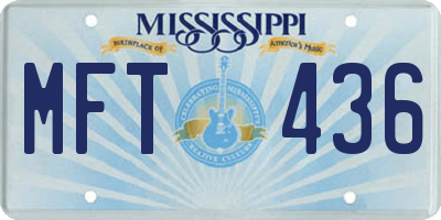 MS license plate MFT436
