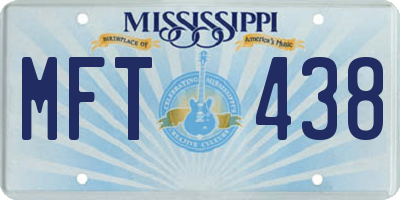 MS license plate MFT438