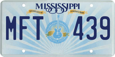 MS license plate MFT439