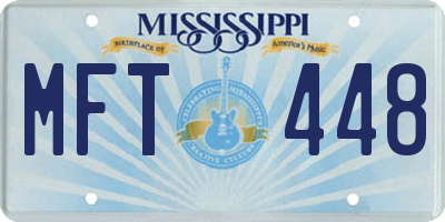 MS license plate MFT448