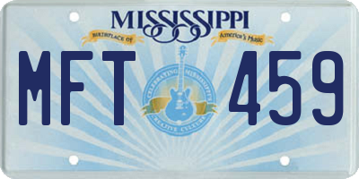 MS license plate MFT459